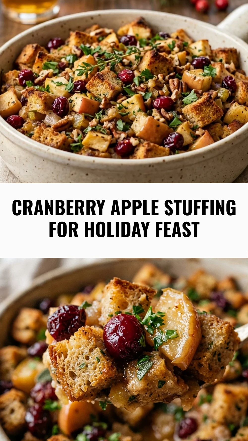 Cranberry Apple Stuffing for Holiday Feast