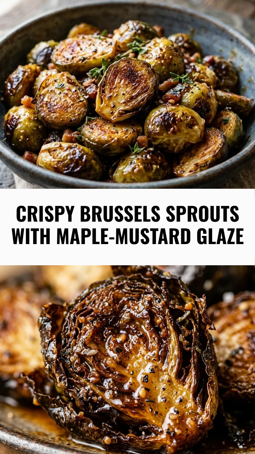 Crispy Brussels Sprouts with Maple-Mustard Glaze