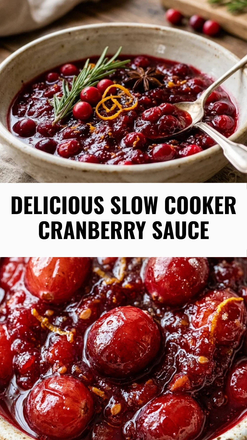 Delicious Slow Cooker Cranberry Sauce