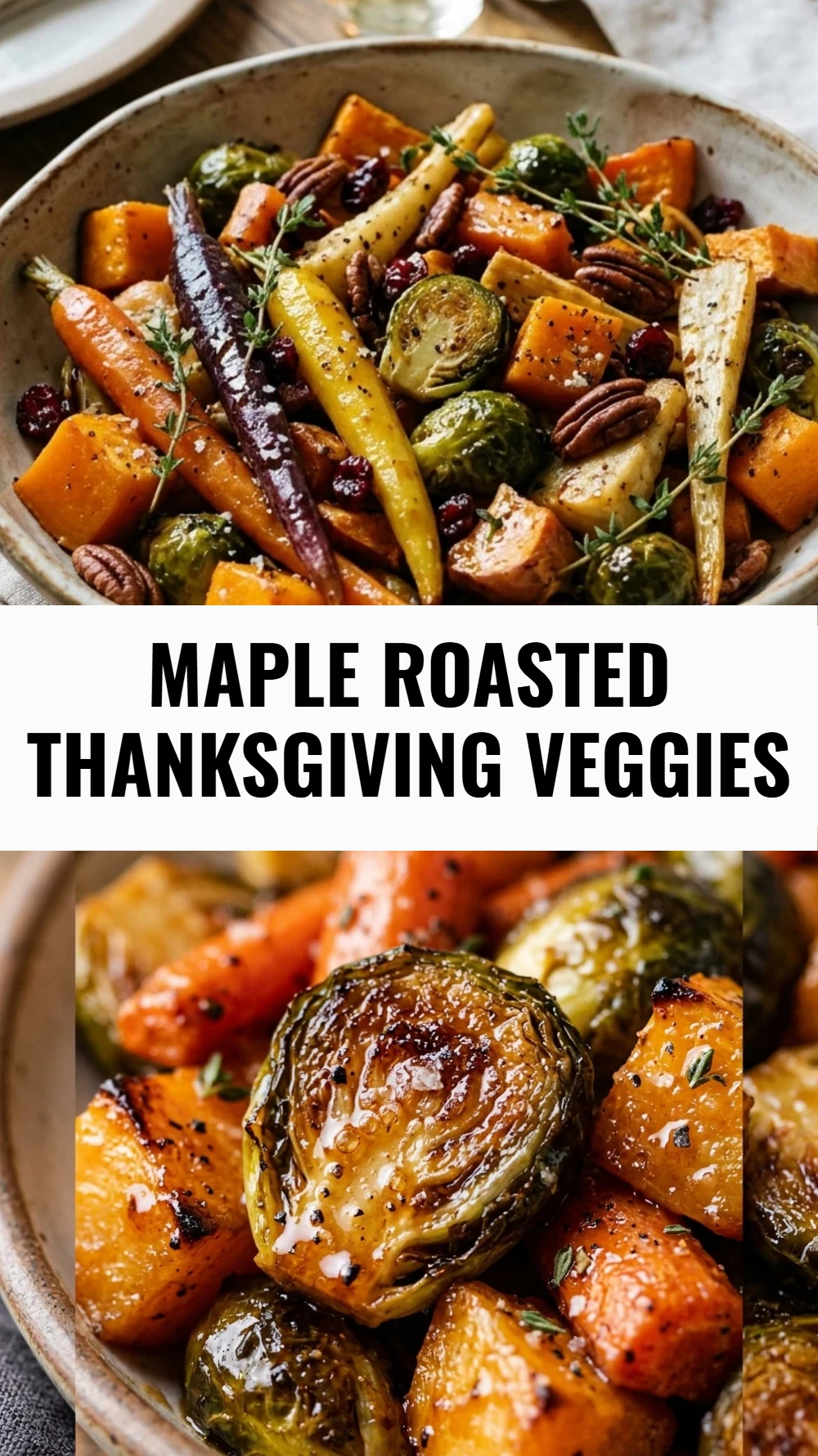 Maple Roasted Thanksgiving Veggies