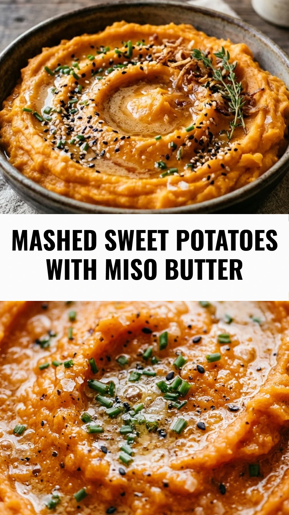 Mashed Sweet Potatoes with Miso Butter