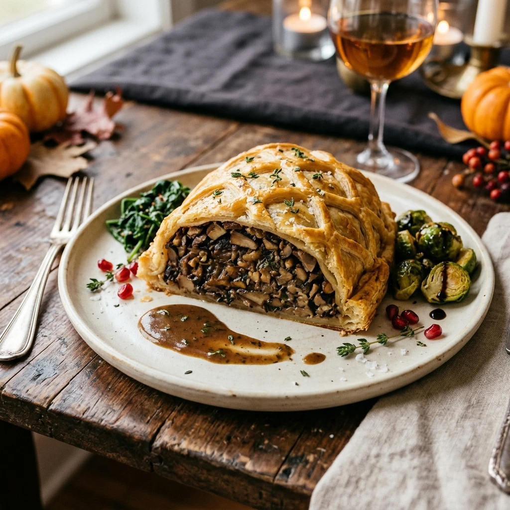Vegetarian Mushroom Wellington for Thanksgiving