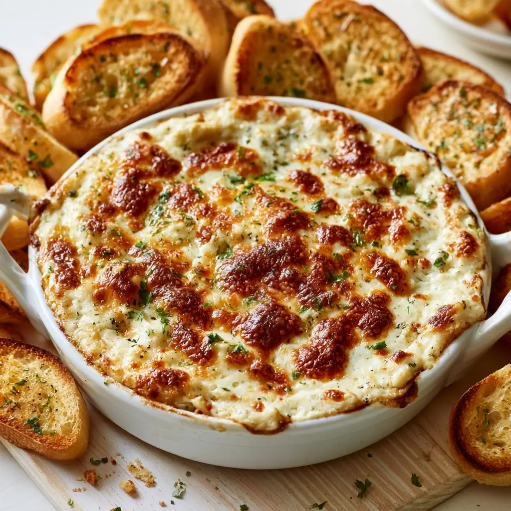 Baked Garlic Bread Dip | Thanksgiving Appetizer