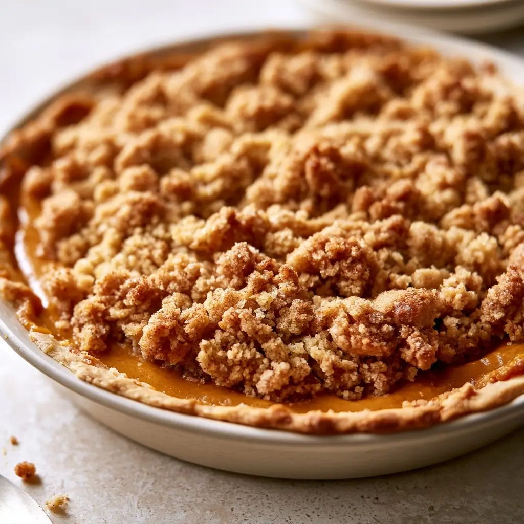 Crunchy Golden Pumpkin Pie Crisp With Cinnamon Streusel | Easy Fall Dessert