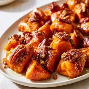 Maple Pecan Roasted Sweet Potatoes