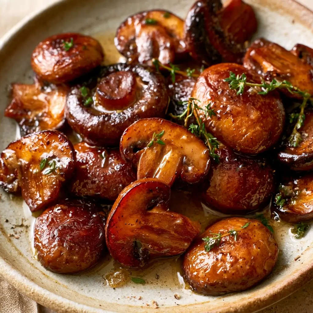 Roasted Mushrooms In A Browned Butter Sauce | Thanksgiving Side Dish To Try