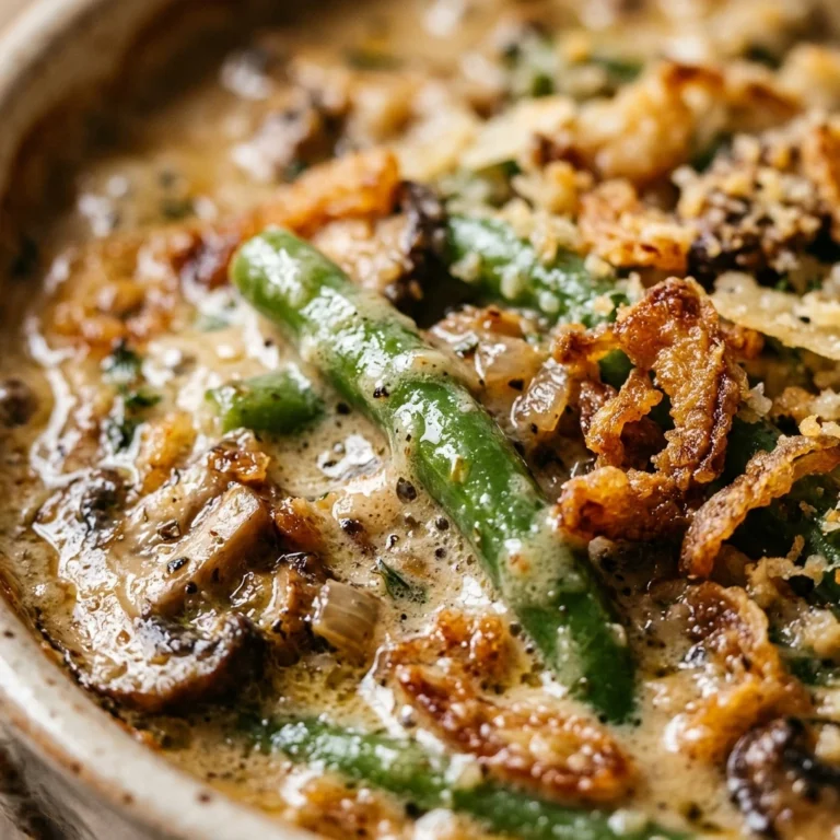 Creamy Vegan Green Bean Casserole